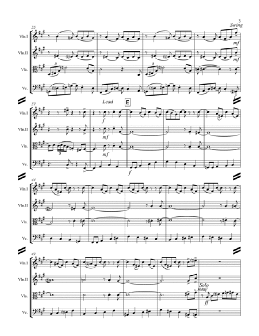 A Night In Tunisia A Night In Tunisia String Quartet scores gallery preview page 4