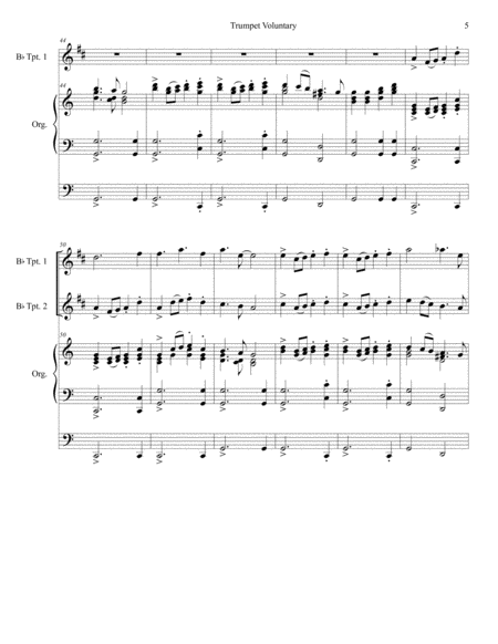 Trumpet Voluntary (Duet for Bb-Trumpet - Organ Accompaniment) image number null