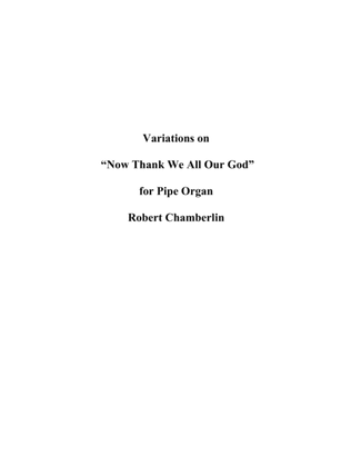 Book cover for Variations on "Now Thank We All Our God"