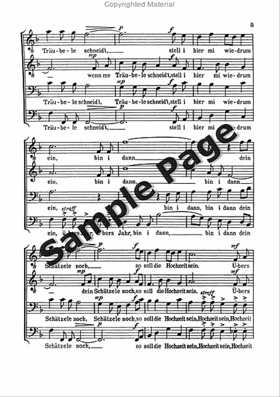 Rein `muss I Denn' Male.vce.chor TTBB scores gallery preview page 6