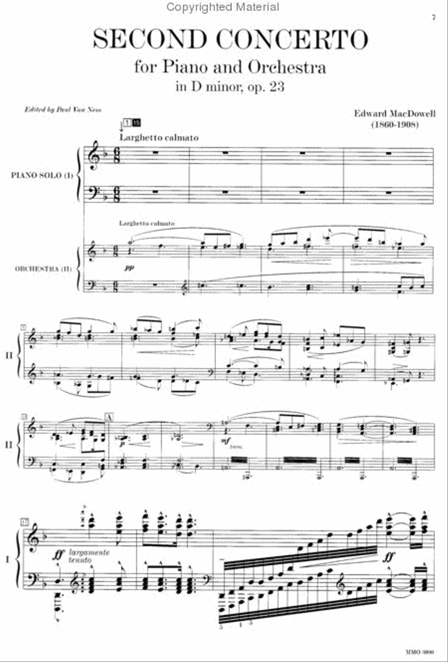 MacDowell – Concerto No. 2 in D Minor, Op. 23 Piano Solo scores gallery preview page 2