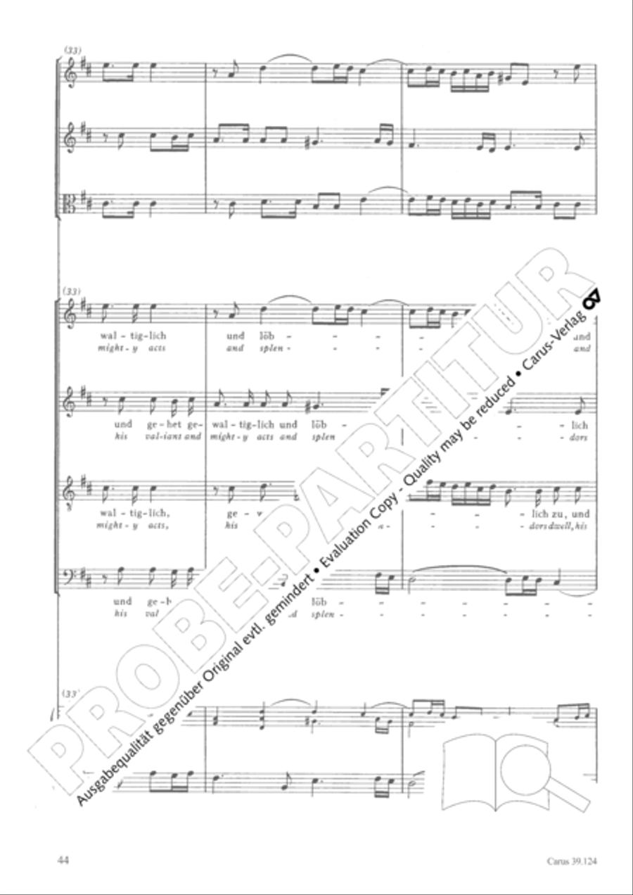 Sing to the Lord a new song (Singet dem Herrn ein neues Lied) 4-Part scores gallery preview page 45