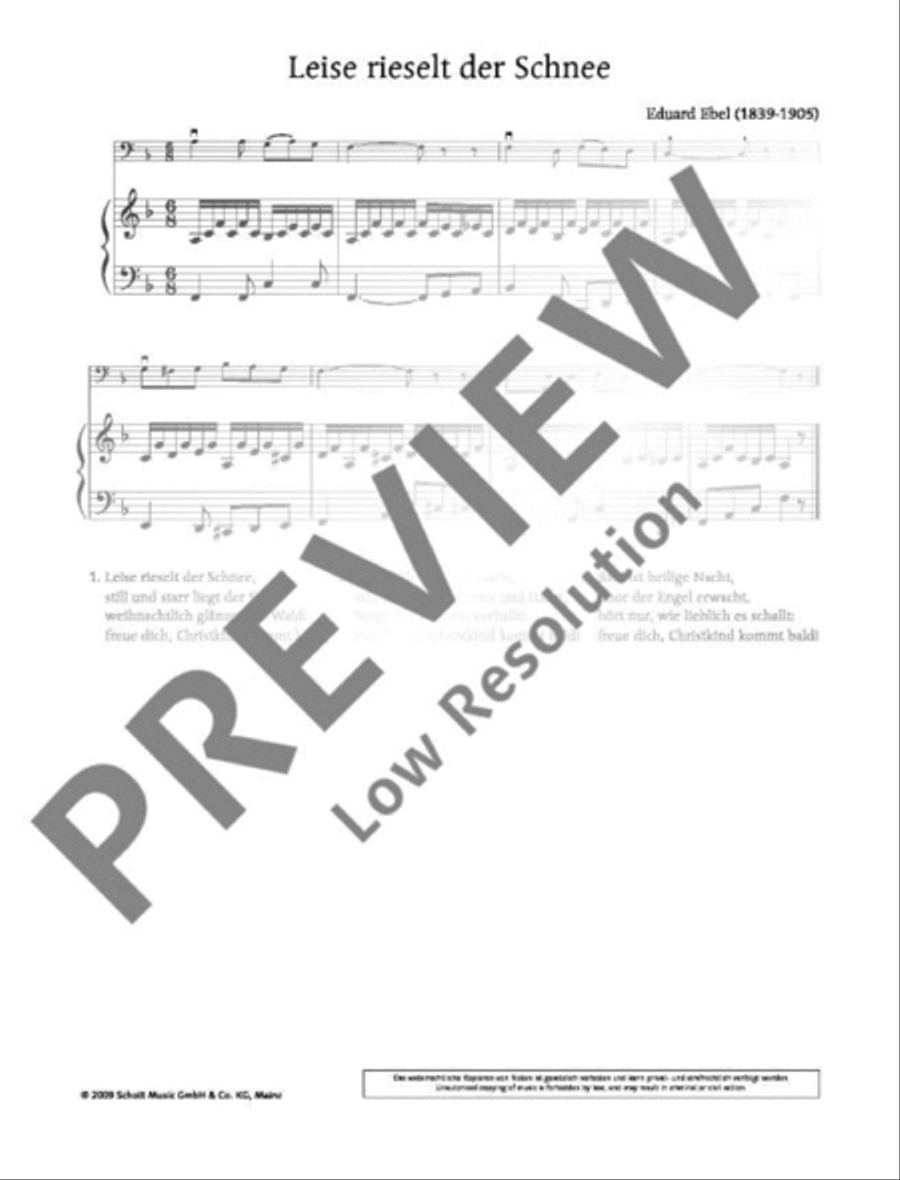 Leise rieselt der Schnee Piano Accompaniment scores gallery preview page 2