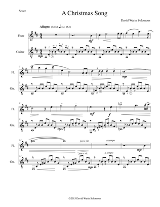 Christmas Song for flute and guitar