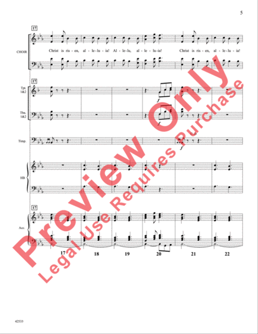 Fanfare and Canticle for Easter Day Choir scores gallery preview page 6