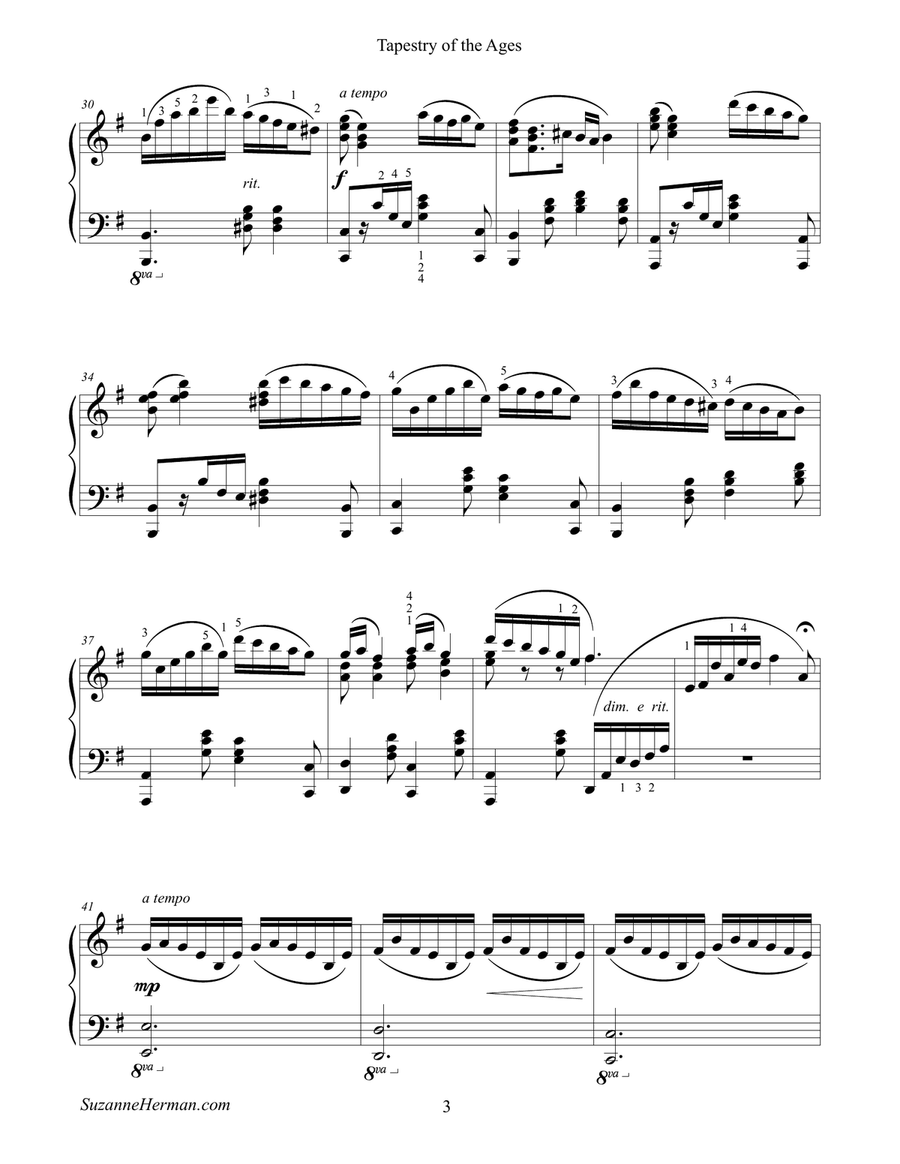 Tapestry of the Ages Piano Solo scores gallery preview page 3