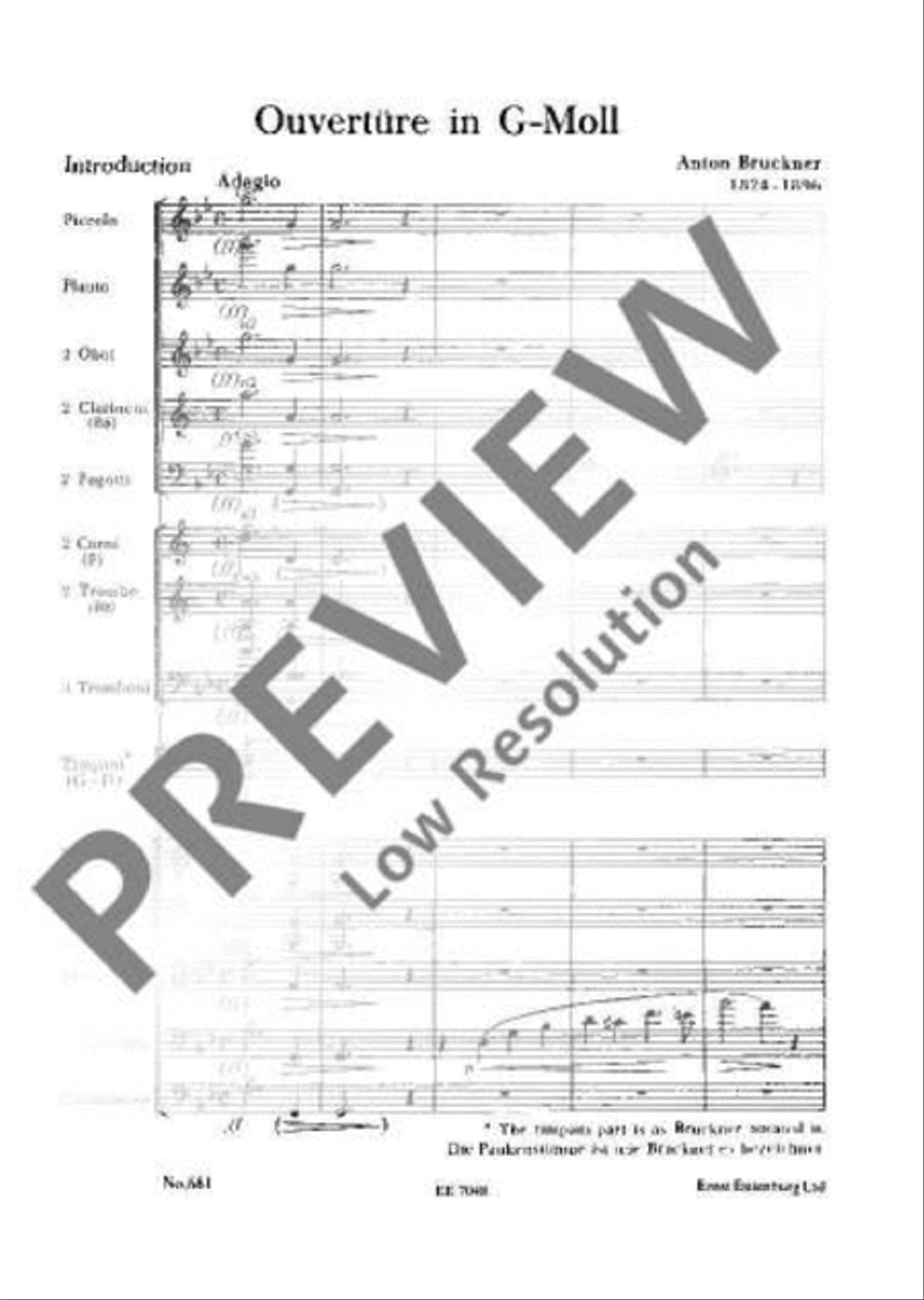 Overture G minor Orchestra scores gallery preview page 10