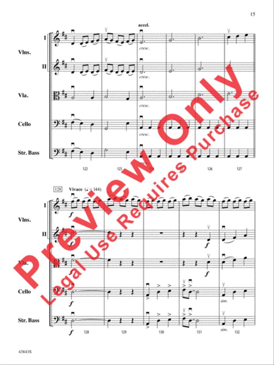 A River Rhapsody String Orchestra scores gallery preview page 16