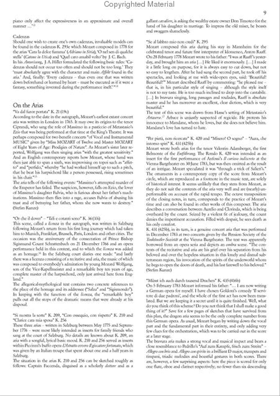 Complete Concert Arias for Tenor Piano, Vocal scores gallery preview page 8