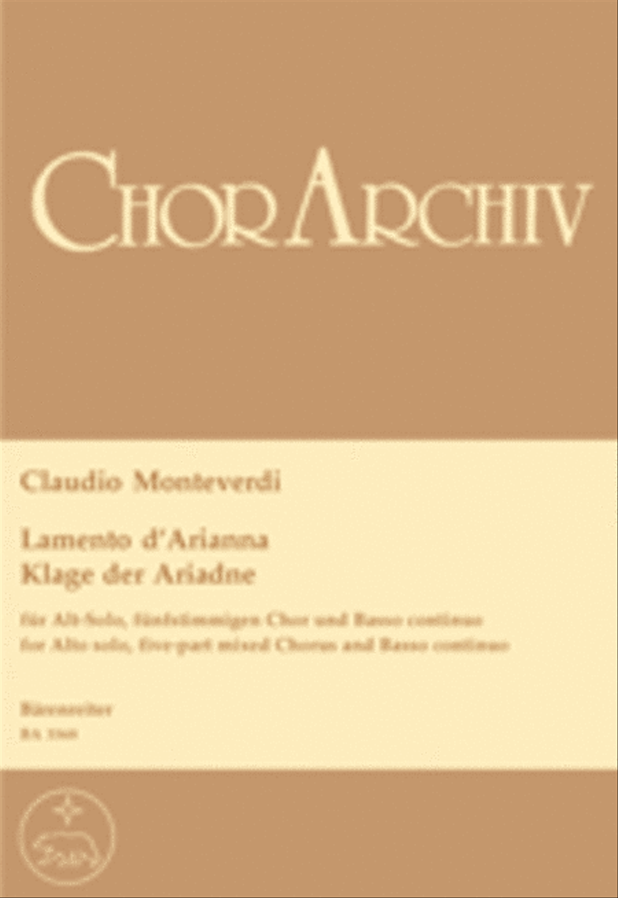 Lamento d'Arianna - Klage der Ariadne Double Bass scores gallery preview page 1