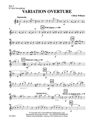 Variation Overture: Part 2 - E-flat Alto Saxophone