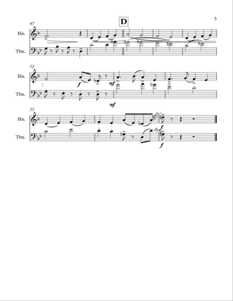 Duet Walk Duet Walk Brass Ensemble scores gallery preview page 3