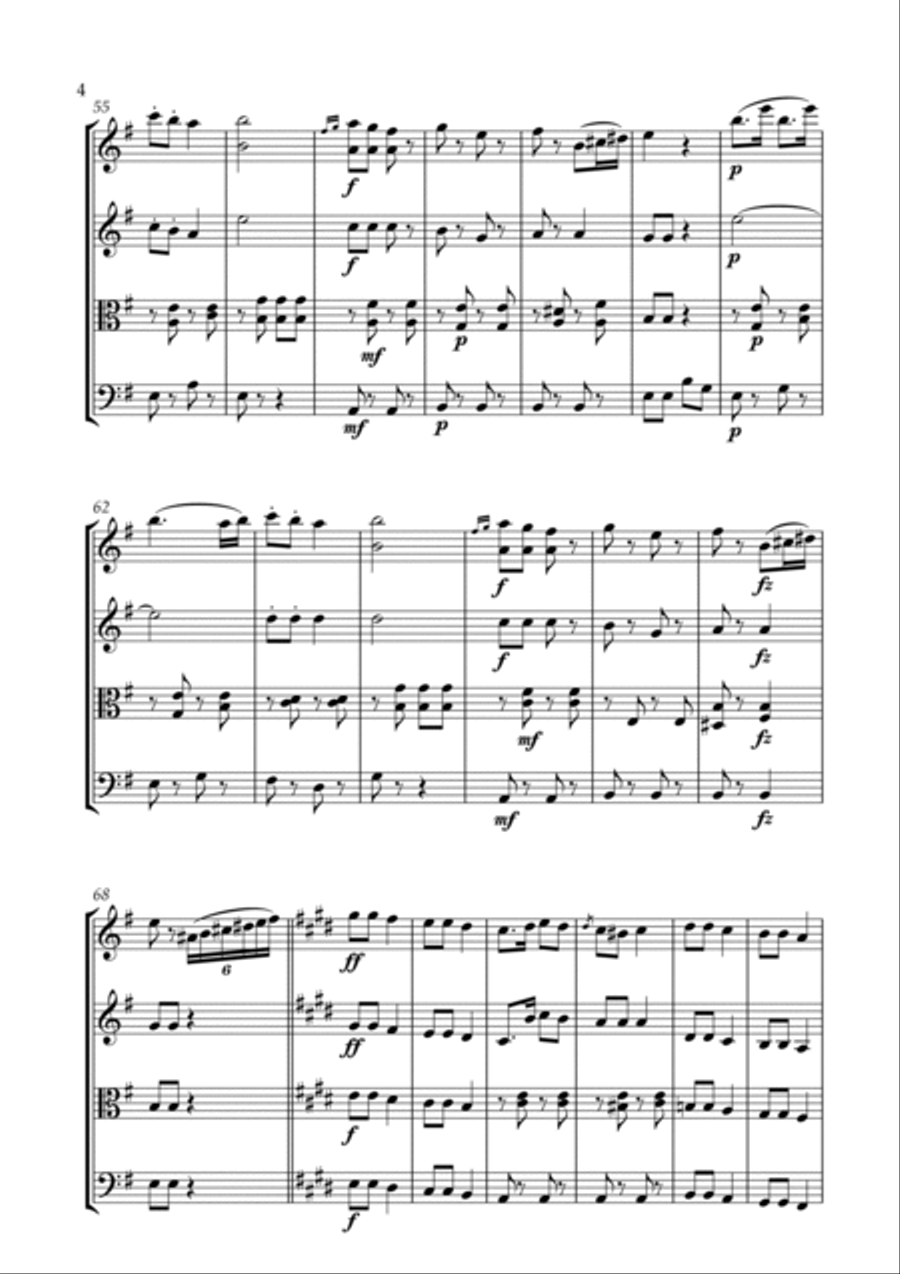 Éljen a Magyar! String Quartet scores gallery preview page 4