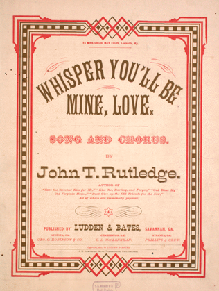 Whisper You'll Be Mine, Love. Song and Chorus