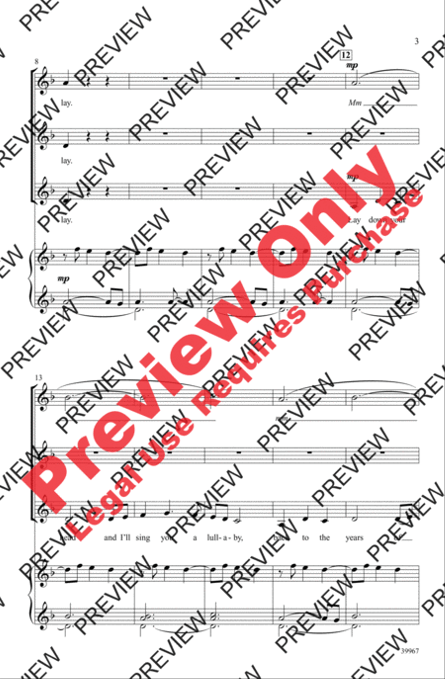 Sleepsong Sleepsong Women's Choir scores gallery preview page 3