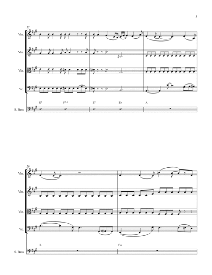 Oh! Darling String Quintet scores gallery preview page 6
