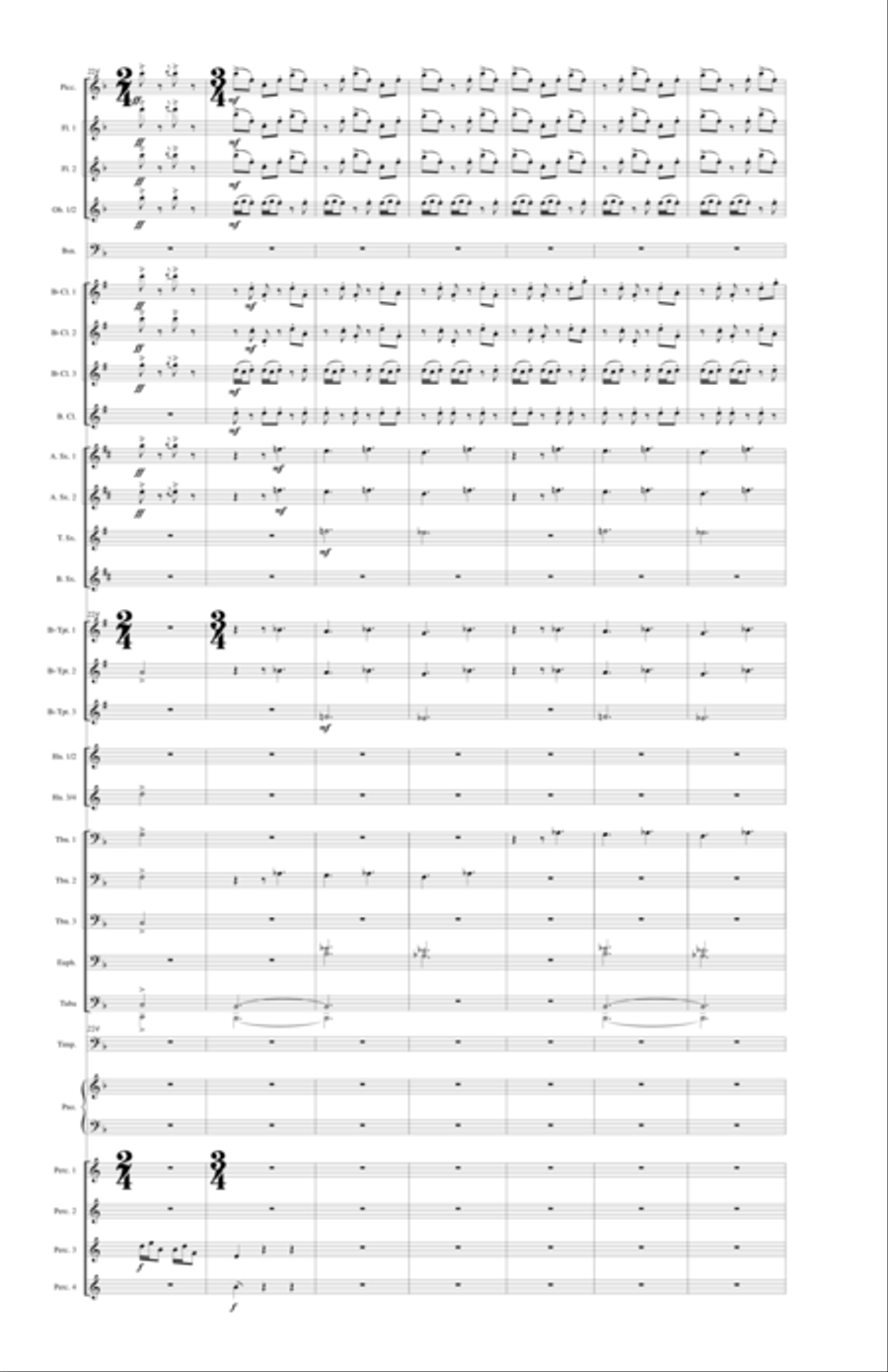 With Voice of Triumph Raised Concert Band scores gallery preview page 36