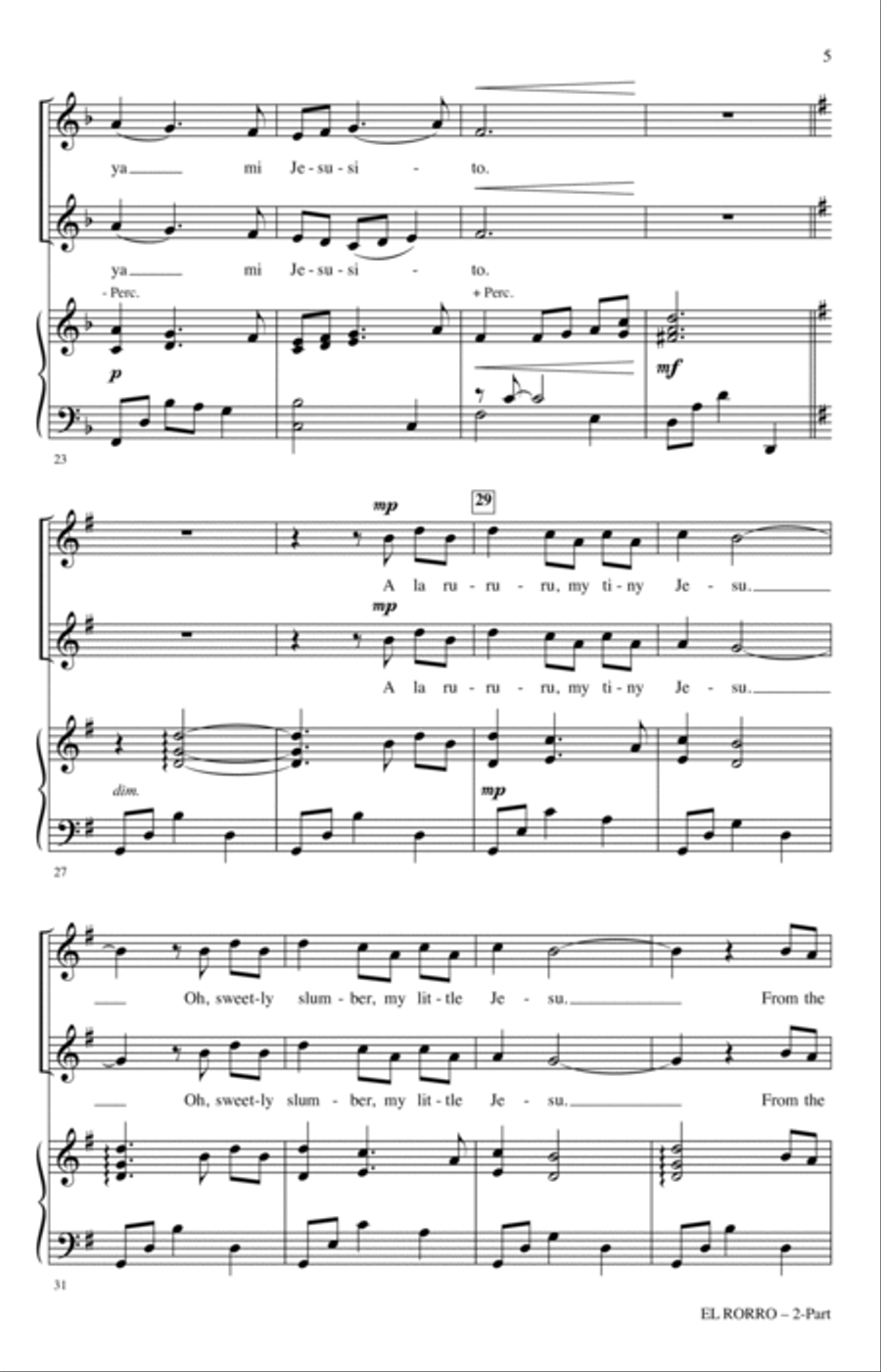 El Rorro (The Babe) (arr. Glenda E. Franklin) 2-Part scores gallery preview page 3