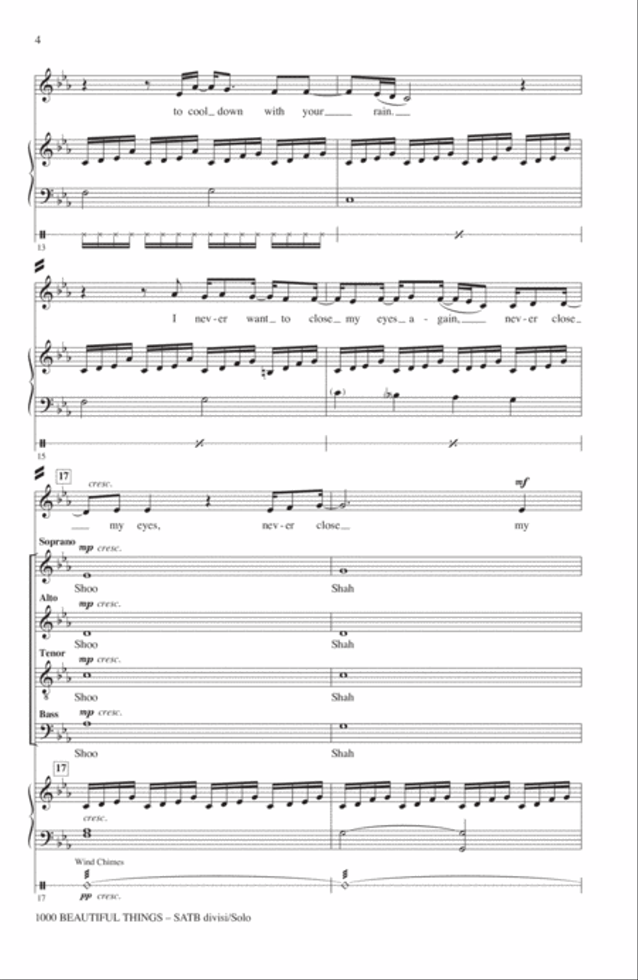 1000 Beautiful Things 4-Part scores gallery preview page 3