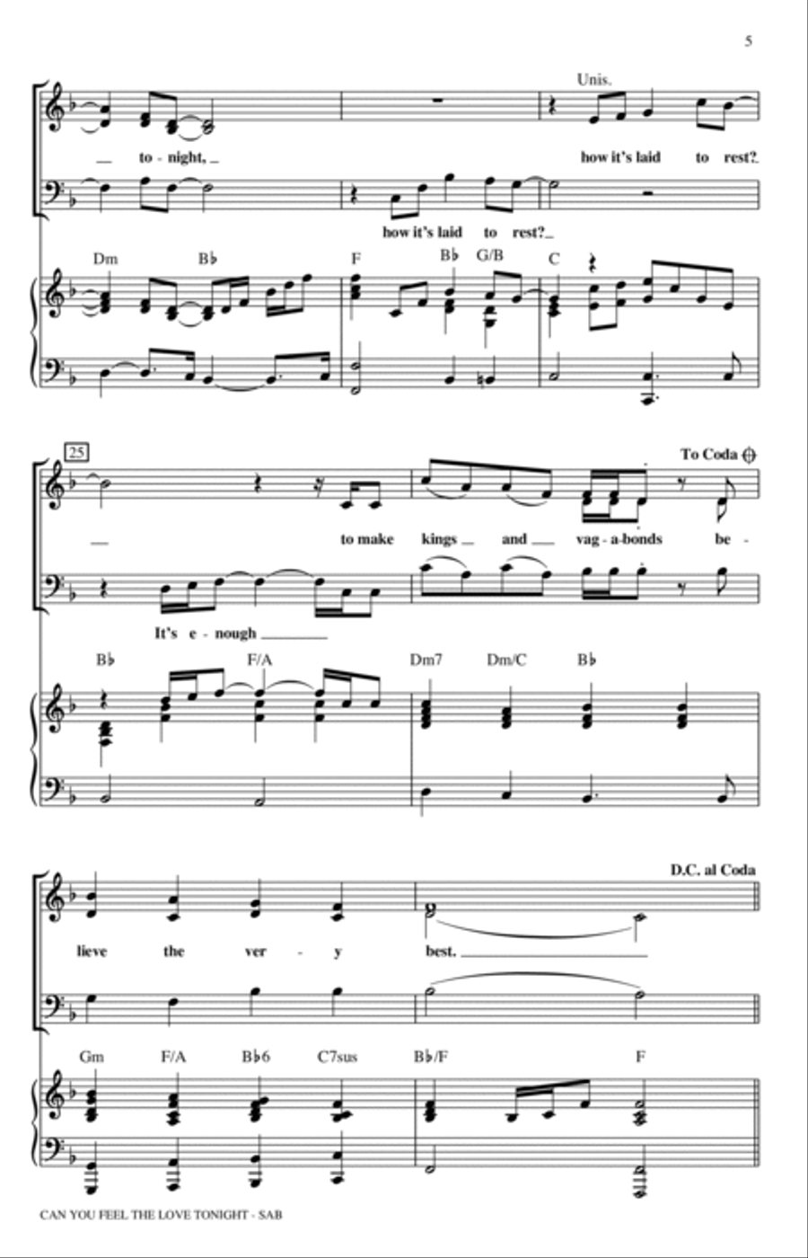 Can You Feel The Love Tonight (from The Lion King) (arr. Keith Christopher) 3-Part scores gallery preview page 4