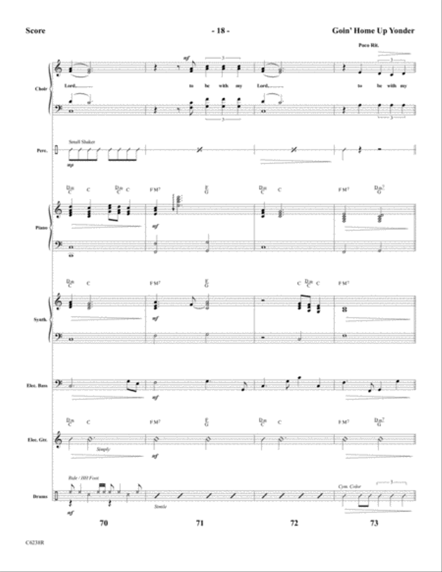 Goin' Home Up Yonder Choir scores gallery preview page 20