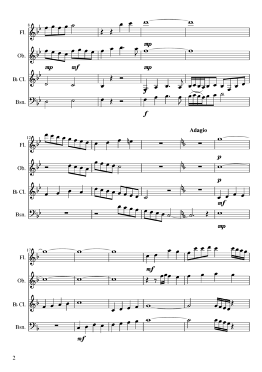 Wings Flutter Wings Flutter Woodwind Quartet scores gallery preview page 2