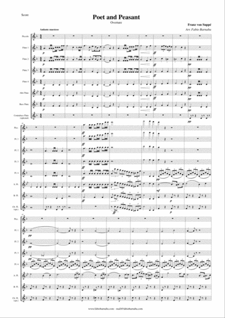 Poet and Peasant - Overture for Flute Choir Flute Choir scores gallery preview page 2