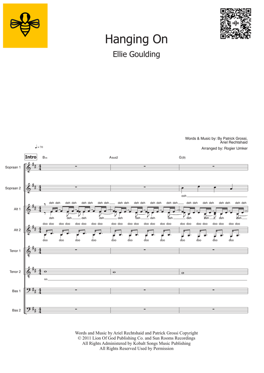 Hanging On Divisi scores gallery preview page 1