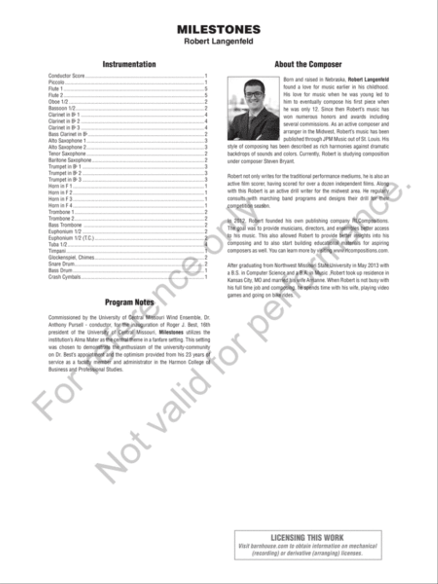 Milestones Milestones Concert Band scores gallery preview page 3