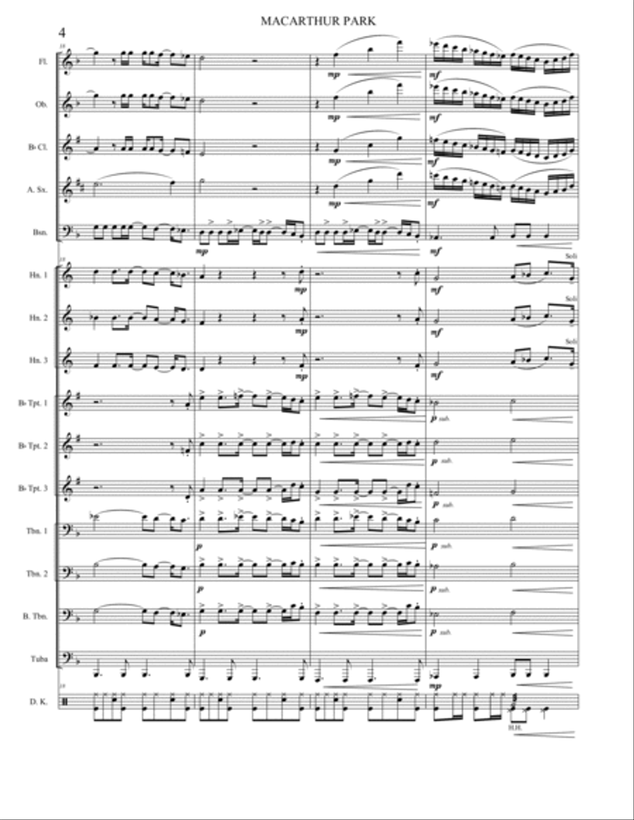 Macarthur Park Large Ensemble scores gallery preview page 5