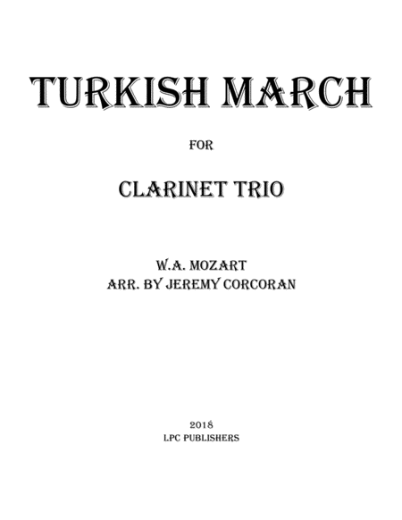 Turkish March for Clarinet Trio image number null