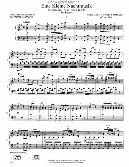 Eine kleine Nachtmusik, Serenade No. 13 in G Major (K. 525)