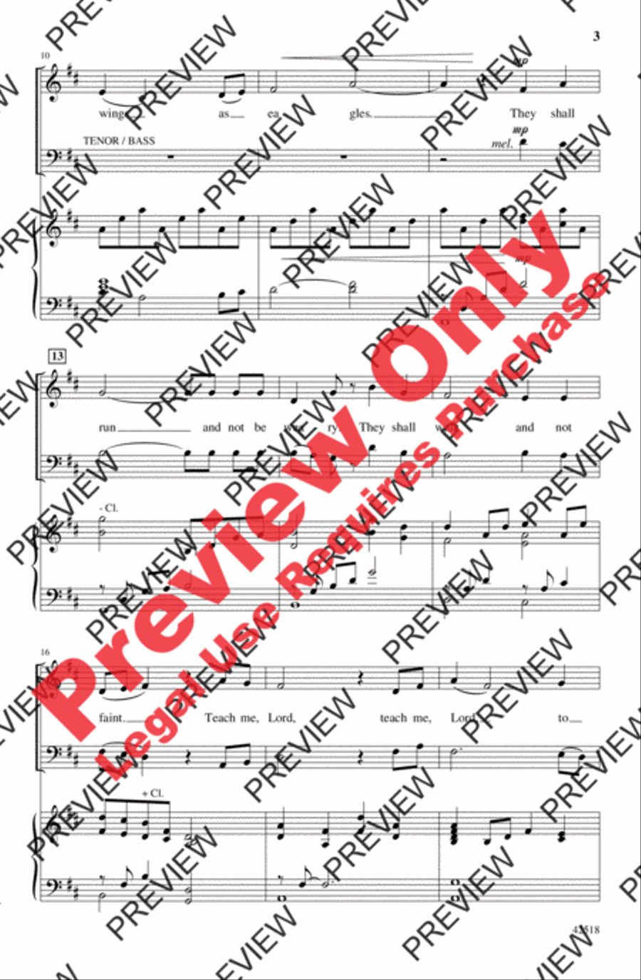 Teach Me, Lord, to Wait 4-Part scores gallery preview page 3