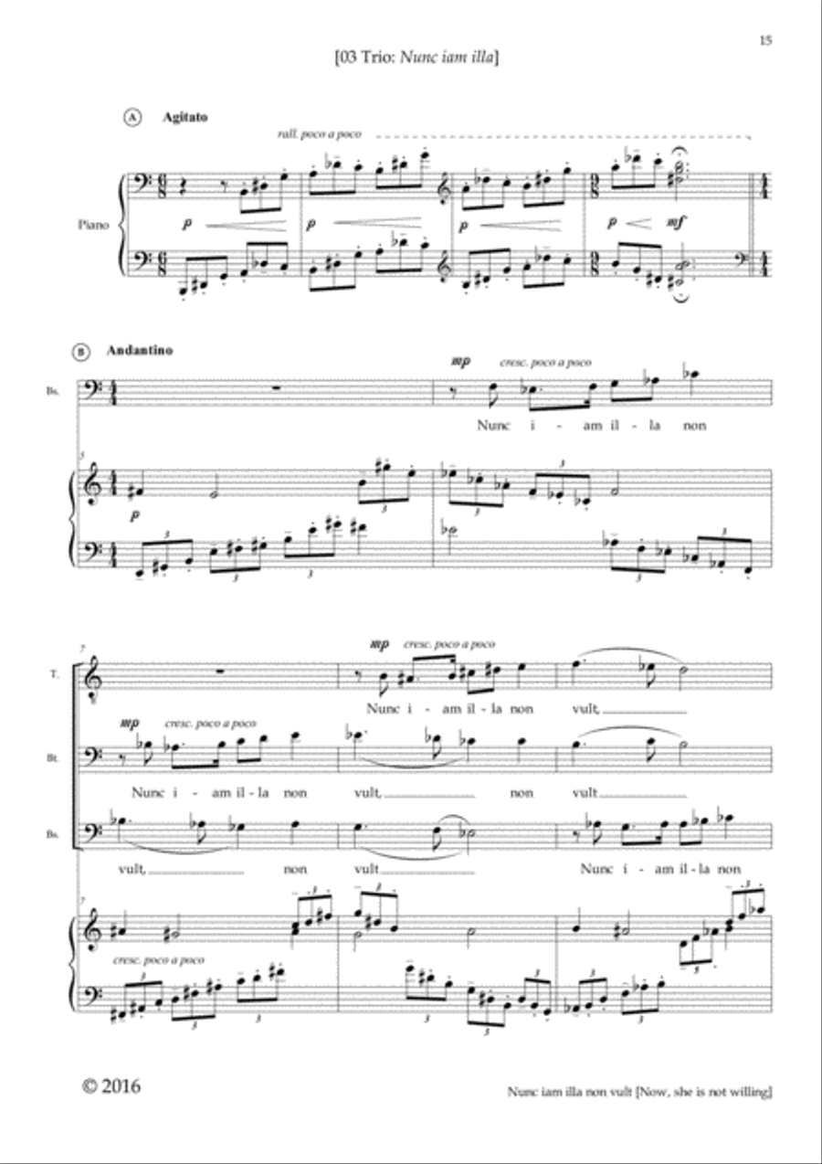 Nunc Iam Illa, from trio cantata 'Catullus VIII' 3-Part scores gallery preview page 2