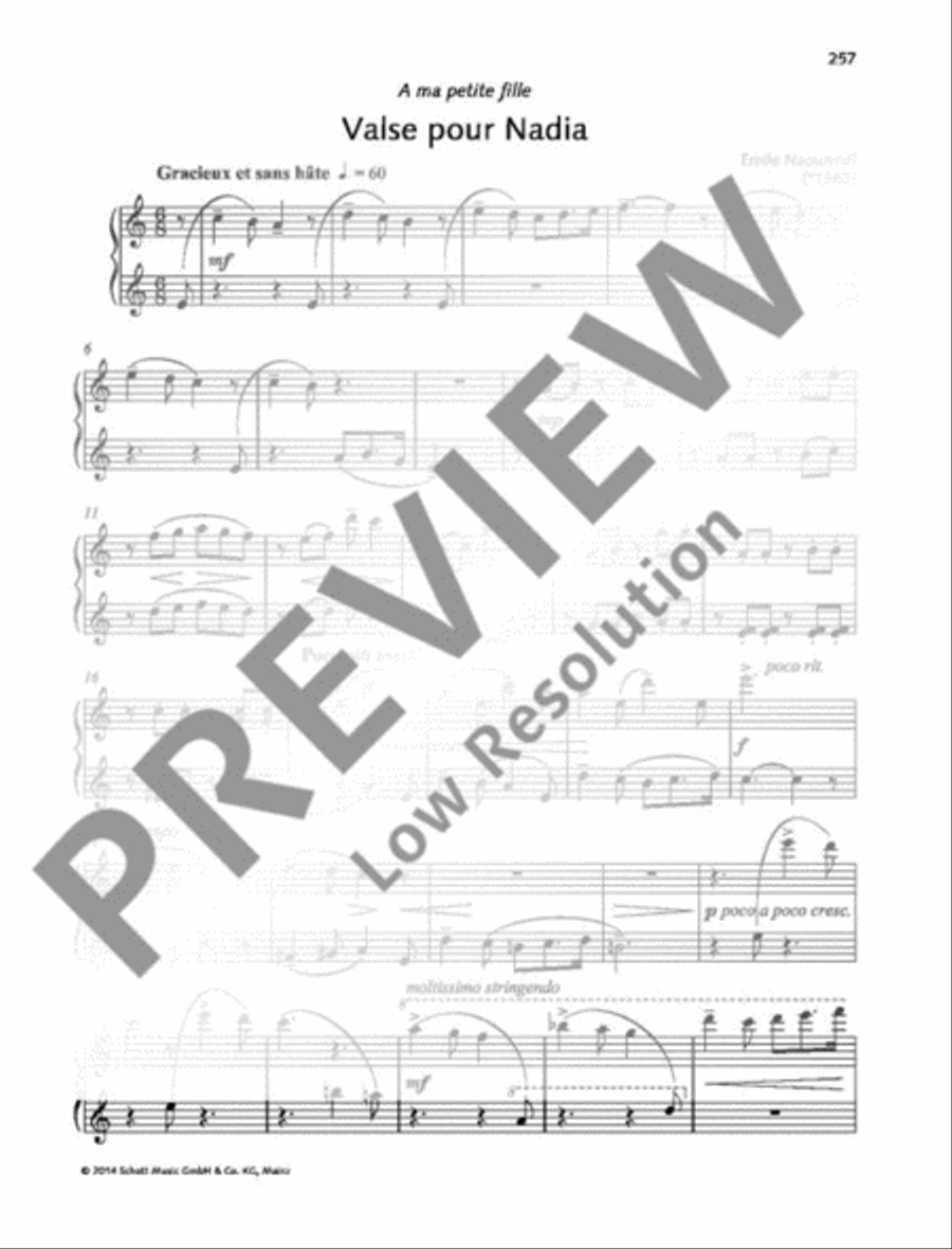 Valse pour Nadia Piano Duet scores gallery preview page 3