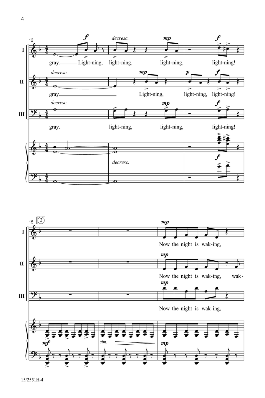 Lightning! (Digital Download) Choir scores gallery preview page 4