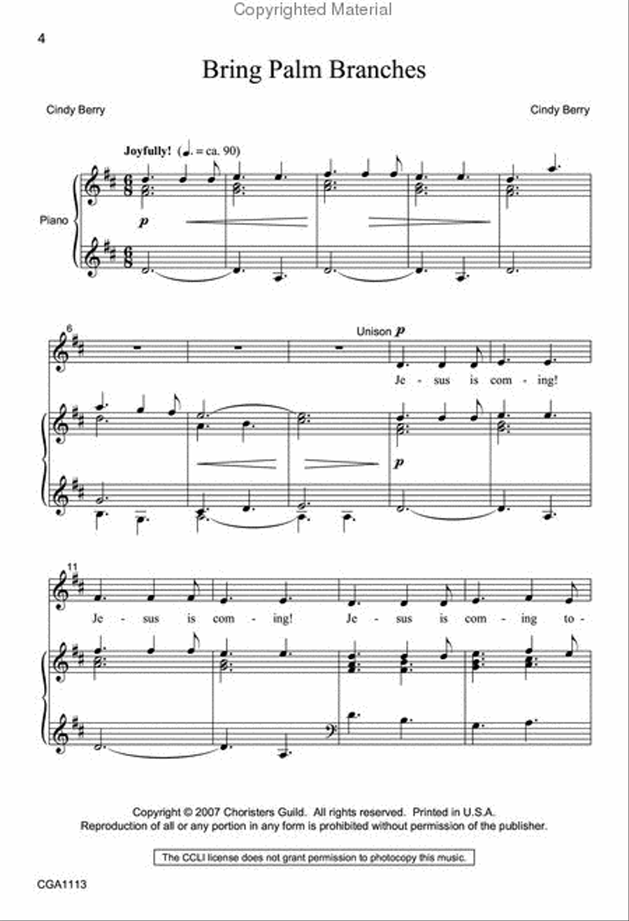 Bring Palm Branches 2-Part scores gallery preview page 3