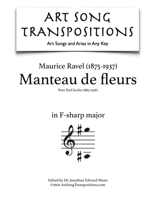 RAVEL: Manteau de fleurs (transposed to F-sharp major)