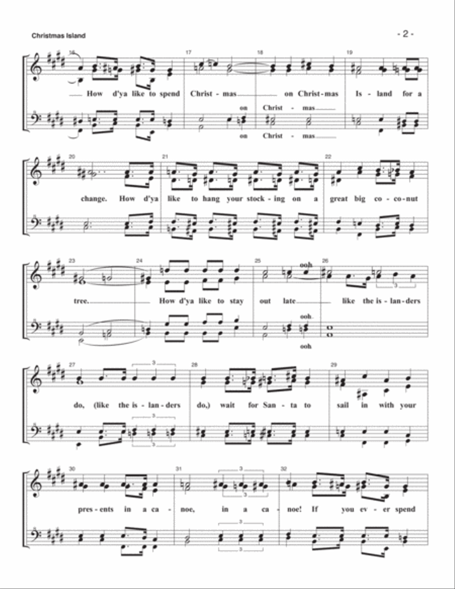 Christmas online island song