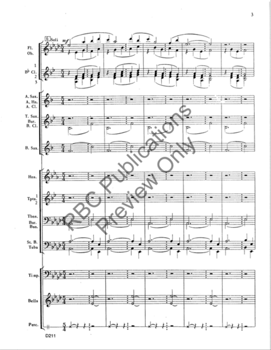 Gentle Journey Concert Band scores gallery preview page 4