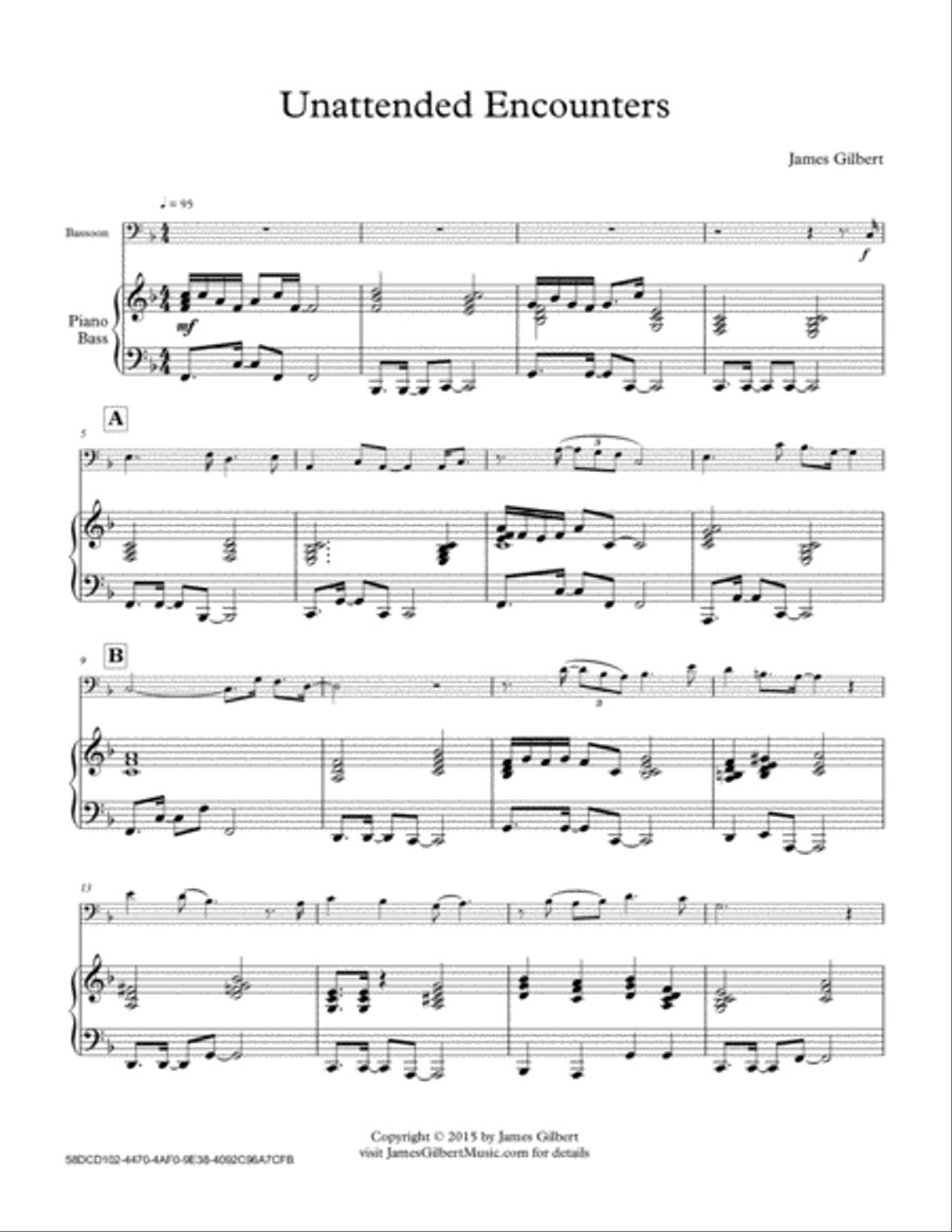 Unattended Encounters Bassoon scores gallery preview page 1