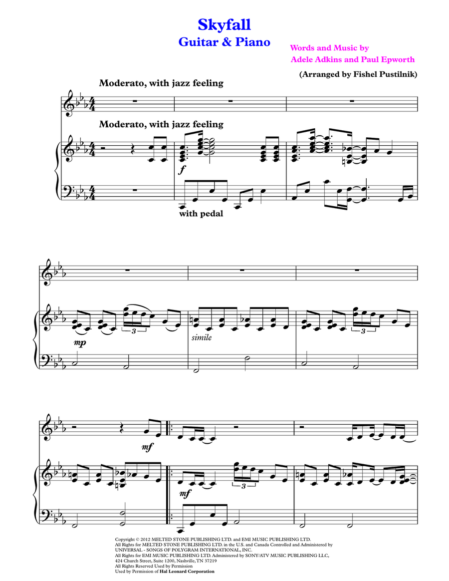 Skyfall by Adele Small Ensemble - Digital Sheet Music page 2