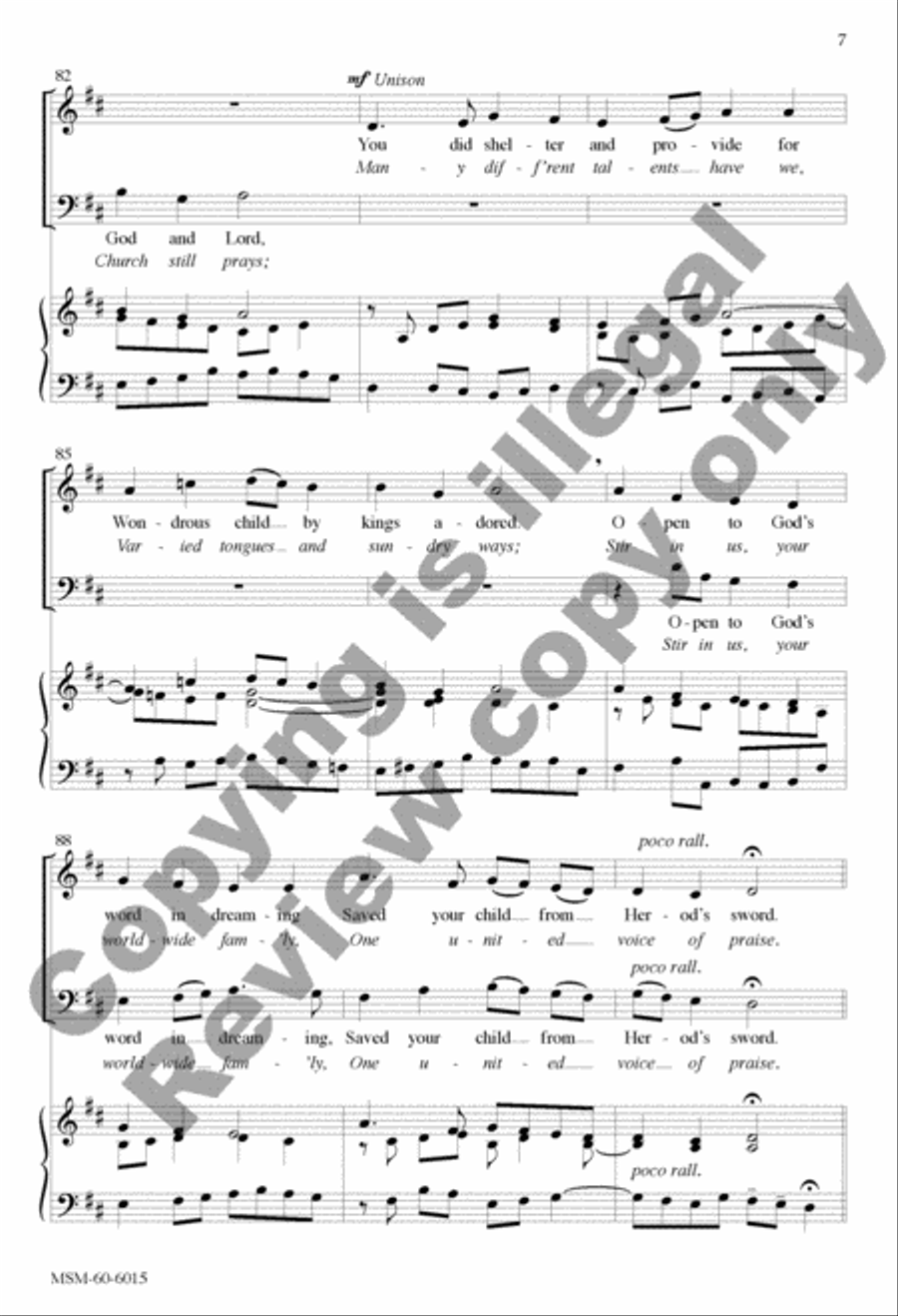 Sound the Bell of Holy Freedom: Come to Us, O Holy Spirit 4-Part scores gallery preview page 18