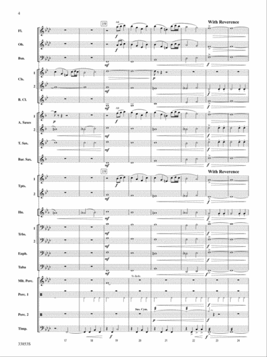 The Moon of Winter (The Huron Carol): Score Concert Band scores gallery preview page 4