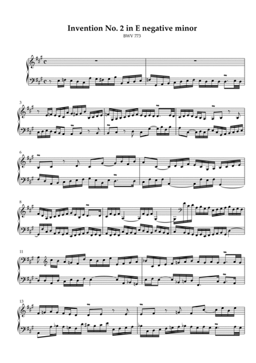 Inventions (BWV 772-786) - Chromatically Inverted