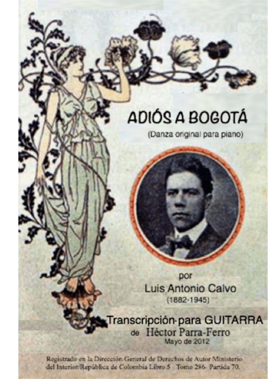 Adiós a Bogotá. Classical Guitar scores gallery preview page 1
