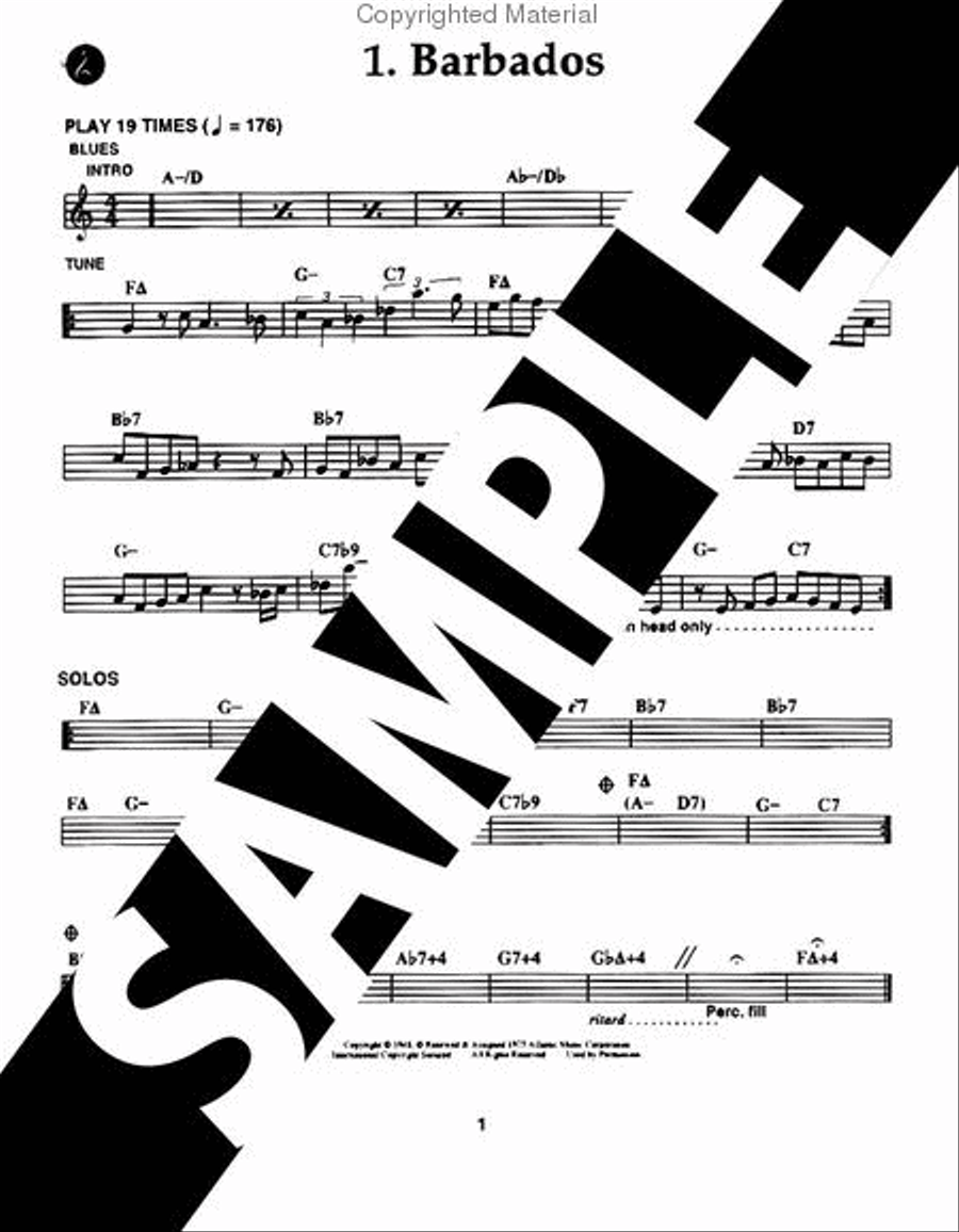Volume 69 - Bird Goes Latin Alto Saxophone scores gallery preview page 4