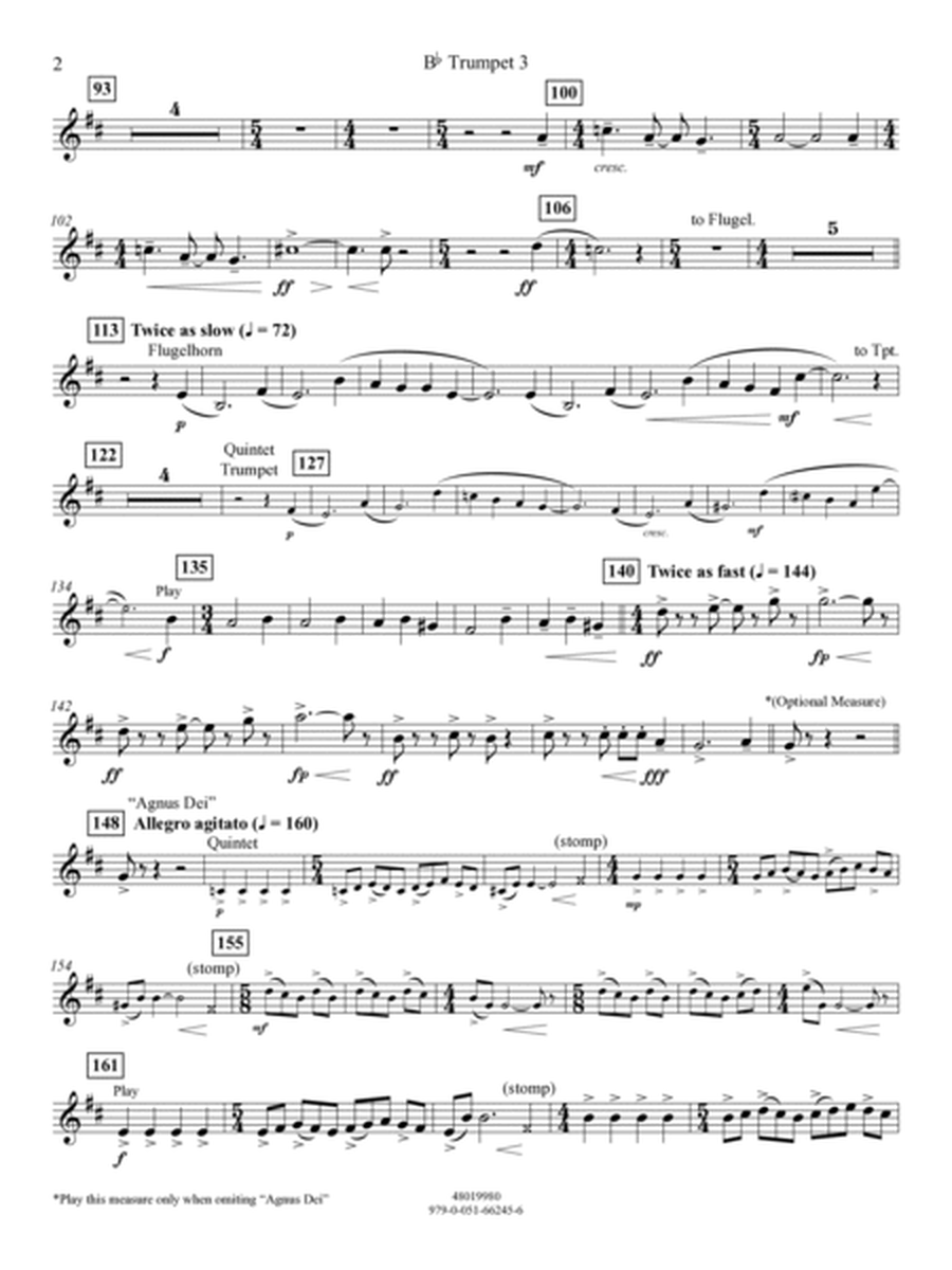 Suite from Mass (arr. Michael Sweeney) - Bb Trumpet 3