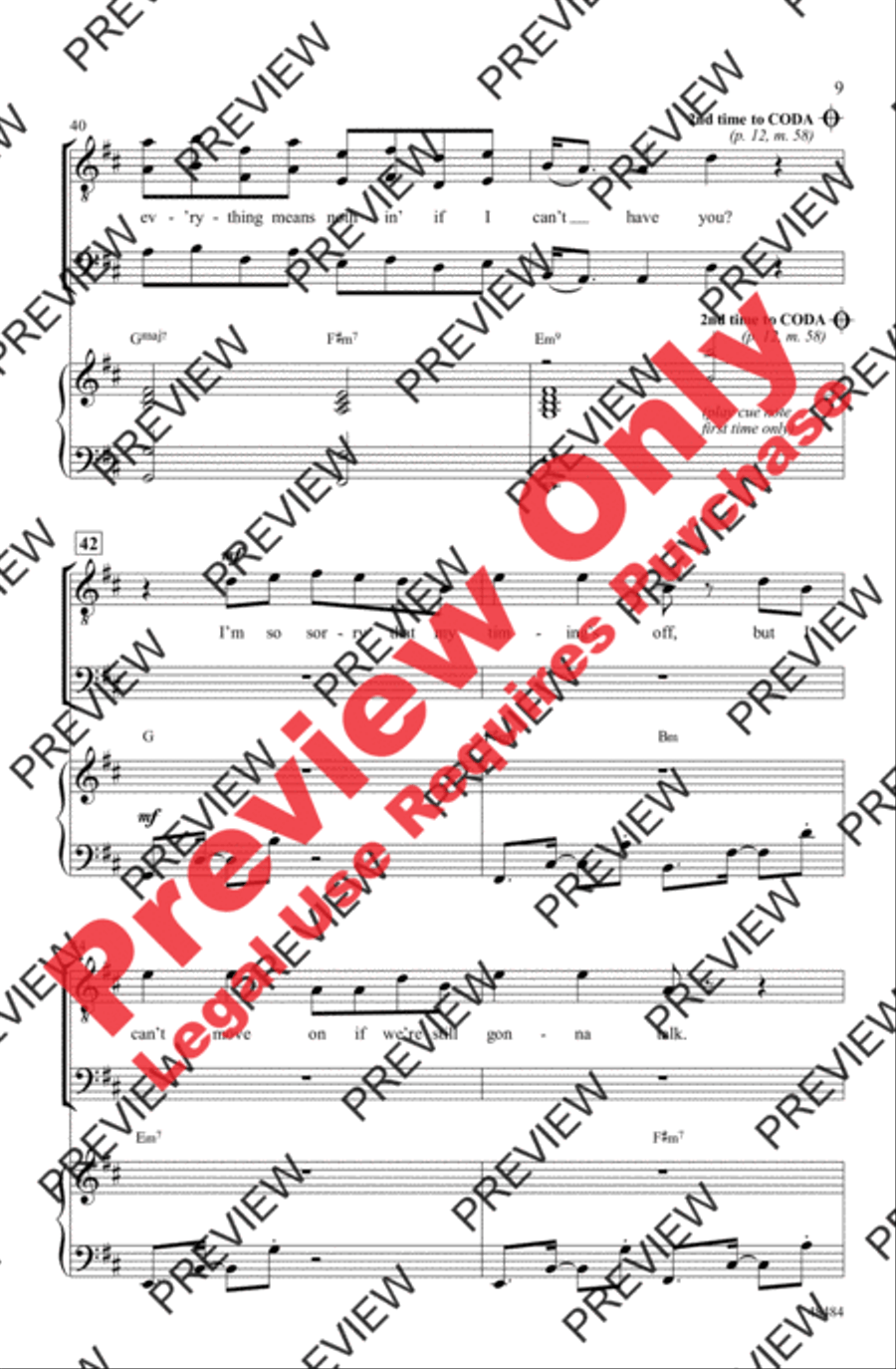 If I Can't Have You Men's Choir scores gallery preview page 9
