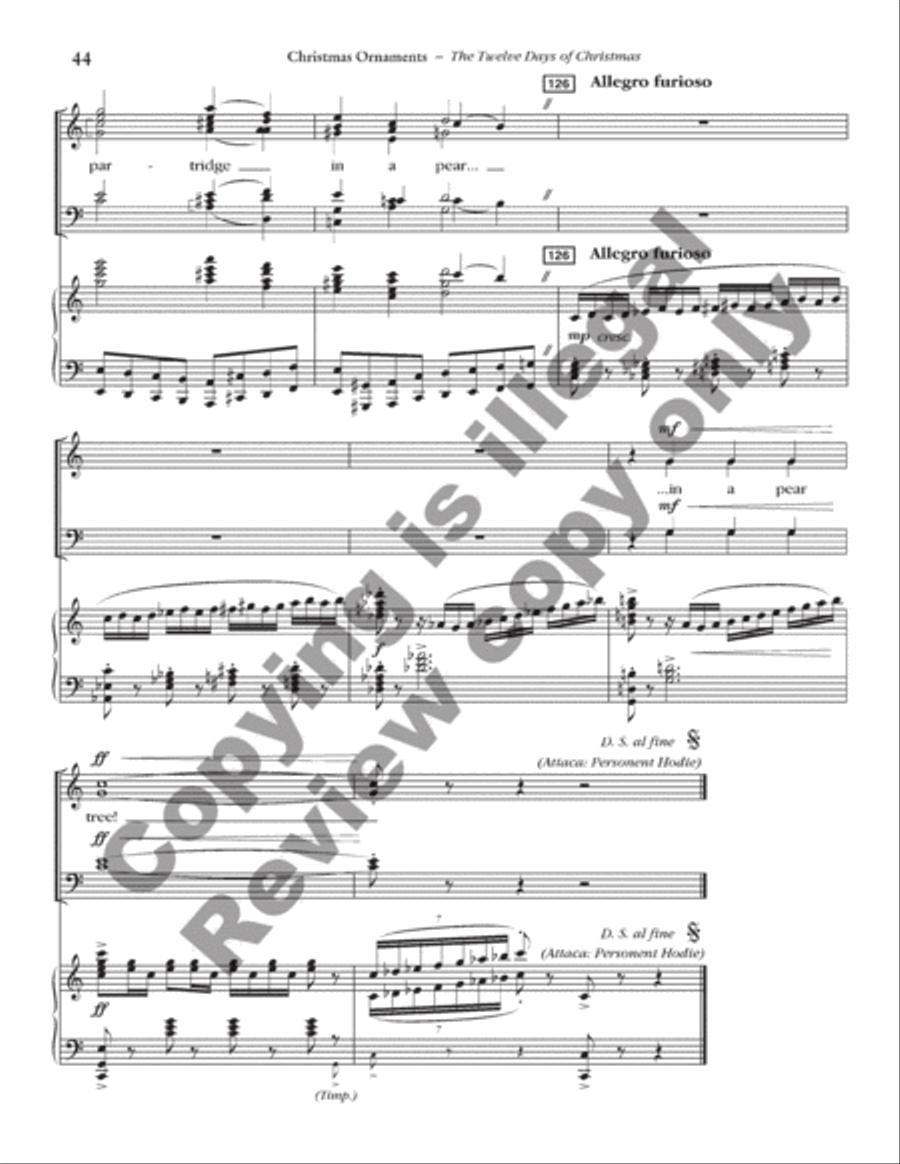 Christmas Ornaments 4-Part scores gallery preview page 39